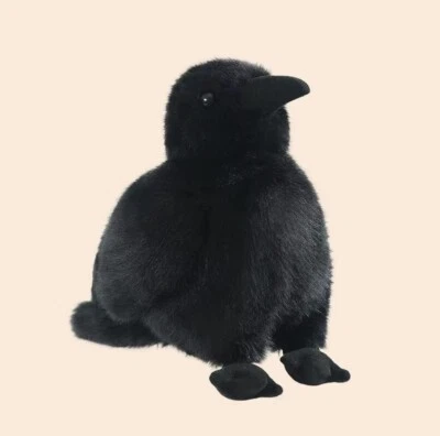 Black Crow Bird Plush Toy Doll 6" Stuffed Animal Birthday Gift for Kids - Image 1 of 4