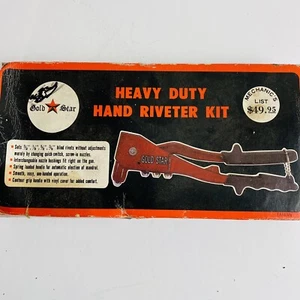 NOS Vintage Gold Star Heavy Duty Hand Riveter Kit - Picture 1 of 4