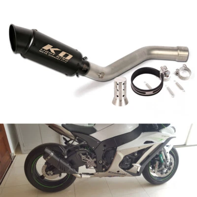 Tubo silenciador medio 51 mm puntas escape moto Kawasaki Ninja ZX10R 2008-2020 Foto 1 de 4