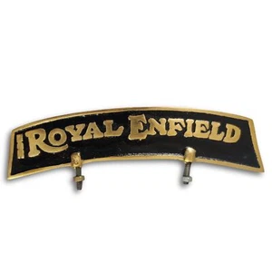 Placa de guardabarros delantero de latón Rich Vintage Look negra Col Royal Enfield ENVÍO GRATUITO - Imagen 1 de 4