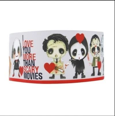 3" Grosgrain Ribbon 50 yard roll WHOLESALE PRICING Halloween Horror - Image 1 of 2