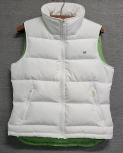 Aeropostale Vest Women White L Full Zip Quilted Puffer Front Zip Pockets - Picture 1 of 12