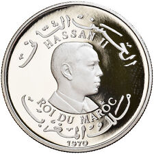 [#879110] Moneta, Maroko, Hassan II, 50 Dirhams, 1970, Proof, MS(65-70), Srebro,