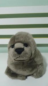 SEAL PLUSH TOY KORIMCO GREY SEAL STUFFED ANIMAL 30CM LONG SEA CREATURE - Picture 1 of 4