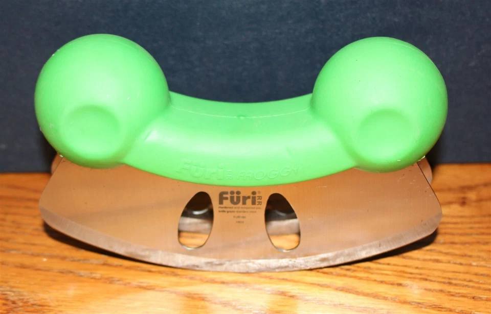 FURI Froggy 双刀片 Mezzaluna 绿色 Rachel Ray* 不锈钢 — 第 1/4 张图片