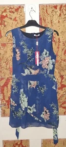WALG Blue Floral Dress Size M/L New With Tags - Picture 1 of 2