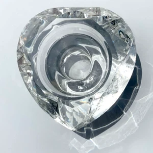 Enchante Tea Light Diamond Cut Crystal Candle Holder, Clear, DOMESTIC SHIPPING - Picture 1 of 20