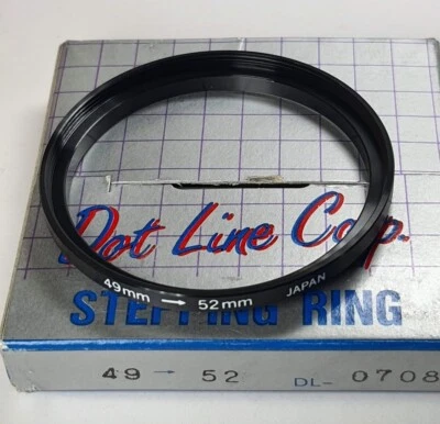 49-52mm Step-Up Lens Filter Convertering Adapter Ring 49mm-52mm E-49-E52 Japan - Image 1 of 4