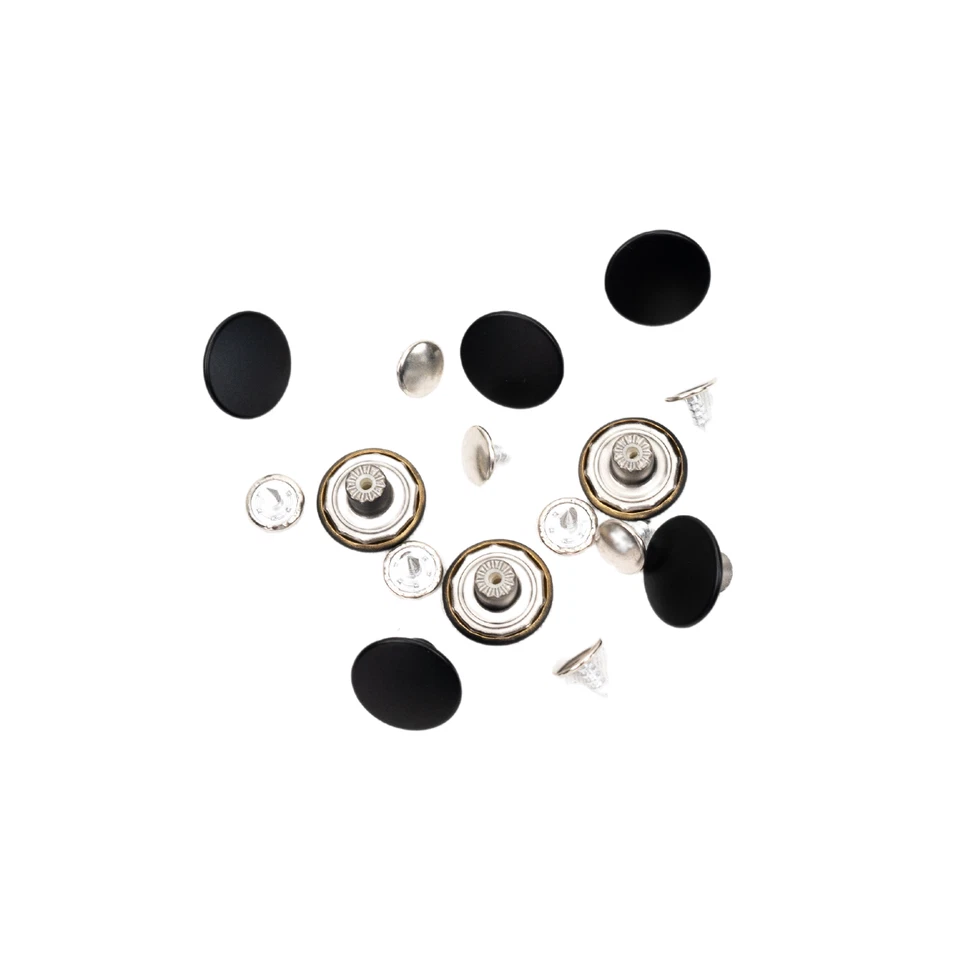 Tirantes Hombre Botón Sobre Orejas Cuero, Botones Metal, 24 Sin Coser Cromo. Foto 1 de 4