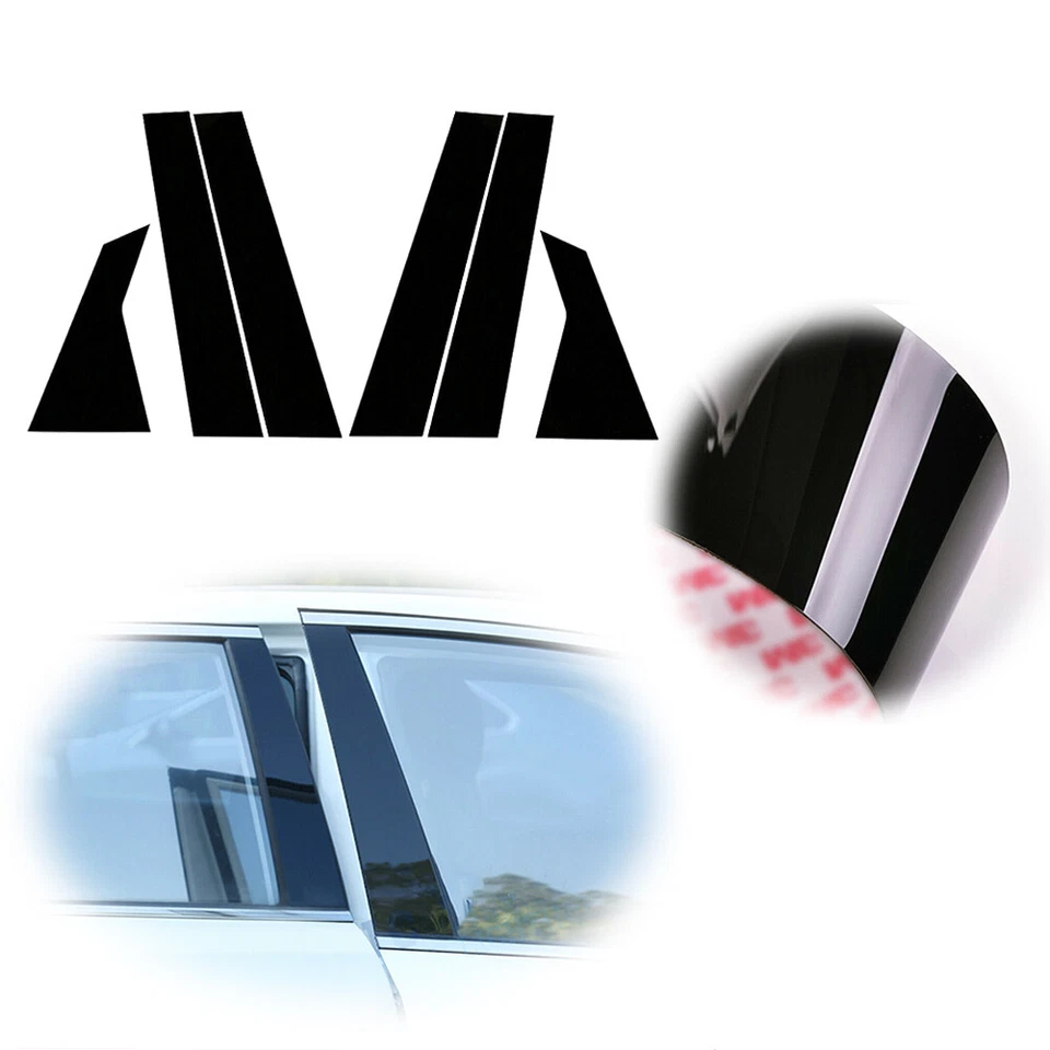 6PCS Pillar Posts Molding Protector Door Trims Covers For 2016-2020 Honda Civic - Image 1 of 4