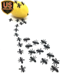 Bhbuy 100Pcs Mini Fake Ants Toy Plastic Ants Toy Figure Prank Joke Toys Hallo... - Picture 1 of 1