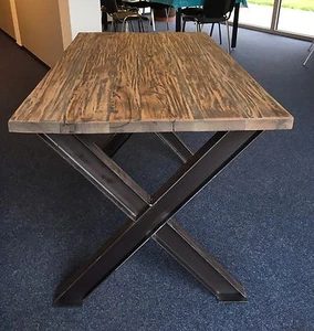1 Stück Tischbein Stahl Design Tischkufen StahlkreuzTischgestell X-Form B 700 - Bild 1 von 11