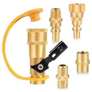 1/4" RV Propane Quick Connect Adapter for Propane Hose Quick Connect Disconne... - Picture 1 of 7