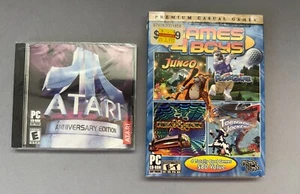 Atari Anniversary Edition Jewel Case (PC) + Games For Boys, (4 game CD) Mumbo Ju - Picture 1 of 2