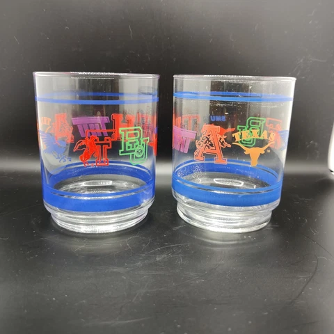 SWC Tumbler Glasses Set Of 2 Southwest Conference Football Cover