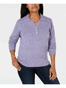 KAREN SCOTT Nuevo Mujer Púrpura Marmolado Botones Suéter Talla Pequeña PM NUEVO CON ETIQUETAS _ R10A1 - Imagen 1 de 5