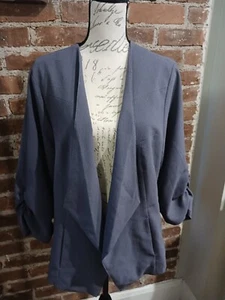 ~NWOT TORRID Drape Front Lined Open Blazer/Jacket~Graystone Purple~Plus Size 2X~ - Picture 1 of 11