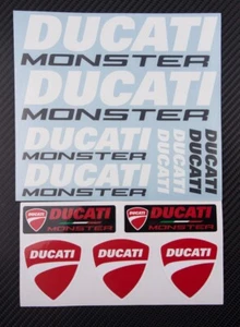 Juego de calcomanías de tanque Ducati Monster 13 pegatinas de la más alta calidad 1100 1200 vinilo fundido - Imagen 1 de 3
