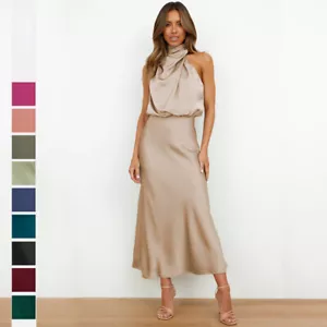 Damen Kleid Ärmellos Mode Elegantes Celebrity Leichtes Abendkleid - Bild 1 von 25