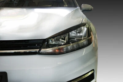 HEADLIGHT EYEBROWS FOR VOLKSWAGEN GOLF MK7 FACELIFT (2016-2020) GLOSS BLACK - Image 1 of 2