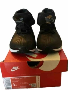 Nike Binzie Puddle Protect Boots Kids 4C Black White Synthetic Hook & Loop - Picture 1 of 5