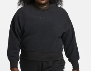 Nike Sportswear Plush Women's Mod Crop Crew-Neck Sweatshirt (Plus Size) - BNWT - Picture 1 of 3