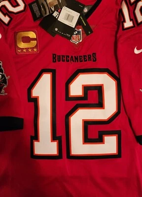 Tom Brady Tampa Bay Buccaneers Red Captain Patch Limited STITCHED Jersey XXL 2XL - Image 1 of 4