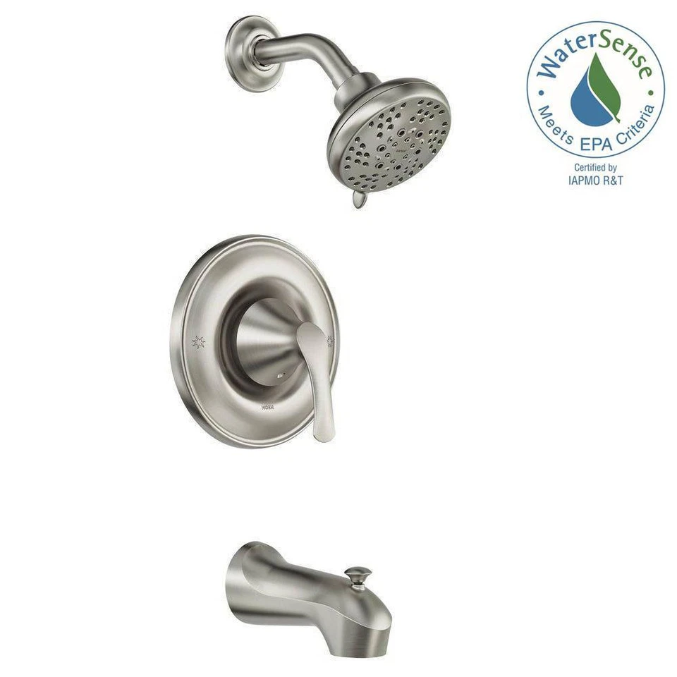 MOEN Darcy Single-Handle Tub & Shower Faucet Spot Resist Brushed Nickel