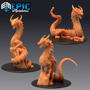 Legendary Lung Dragon, Dungeons and Dragons Miniatures, D&D, Epic Miniatures - Picture 1 of 5