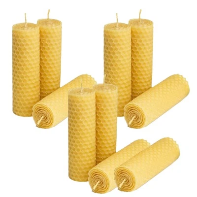 10 Pieces 100% Natural Beeswax Candle Making Kit, Honeycomb Texture DIY6317 - Image 1 of 4