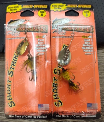 Bajo de trucha Joe's Flies Short Strike talla 8 moteado #163 (lote de 2) Foto 1 de 3