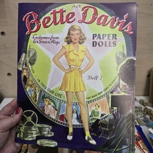 Vintage Bette Davis Paper Doll Book New Uncut Costumes From Her Screen Plays - Picture 1 of 7