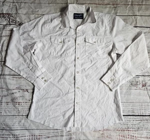 Wrangler Western Hemd Jugend XL 14-16 weiß langarm Druckknopfleiste - Bild 1 von 11