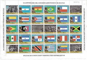 Panama: 1976; Satz im 30er Bogen, Jubiläum, Flaggen Amerikas, postfrisch, EBPA10 - Bild 1 von 2