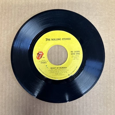 45 об/мин винтажный 7-дюймовый виниловый музыкальный автомат с одним хитом Rolling Stones Beast Or Burden - Изображение 1 из 2