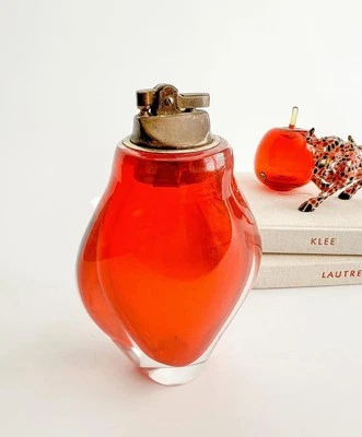 Encendedor de mesa de cristal artístico vintage Foto 1 de 4