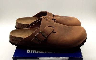 BIRKENSTOCK BOSTON BS LEATHER OILED M12 290 COGNAC Size 45 NEW IN BOX!! - Image 1 of 2