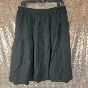 Ava & Viv Plus Size Black Flare Skirt 2X NWOT | Chic Workwear & Capsule Staple - Picture 1 of 4