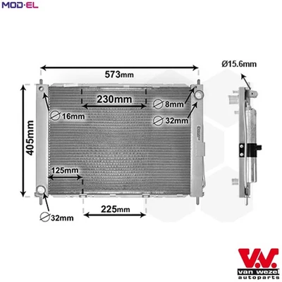 RADIATOR ENGINE COOLING 4300M405 FOR RENAULT CLIO/III/EURO/CAMPUS/Sportour 1.5L - Image 1 of 4