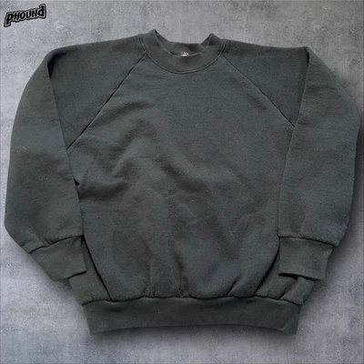 Sudadera Vintage Fruit Of The Loom Cuello Redondo Mujer Mediana Negra Hecha en EE. UU. Años 90 Foto 1 de 4