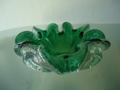 CENDRIER VERT MURANO VIDE-POCHE - Photo 1/4