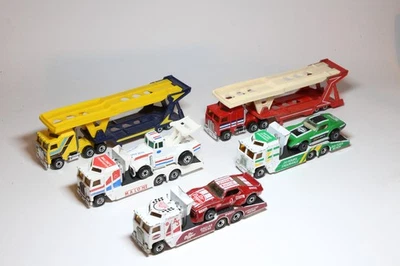 Lote de 5 trabajos Matchbox Convoy Kenworth Cabover transportadores de carreras, transportador de automóviles Foto 1 de 3