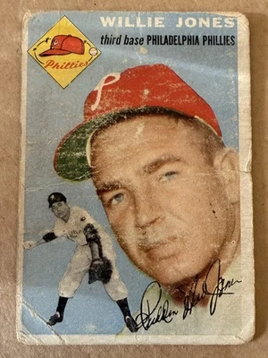 1954 Topps - Willie Jones #41 espalda blanca Foto 1 de 2