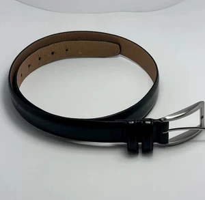 Dockers Belt Mens Medium Black Leather Silver Buckle Dress Classic Formal - Picture 1 of 6