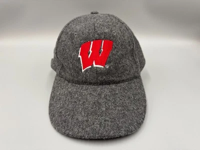 Vintage Wisconsin Badgers Hat Cap, Gray Wool, One Size Fits All - Image 1 of 4