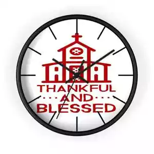 Wall Clock Thankful and Blessed - Picture 1 of 19