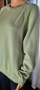Paradise Collection Sweater Med Sea Green pullover Heavy Weight Cotton EUC - Picture 1 of 13