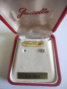 Single Juliette Brand Diamond Stud Earring in 2mm 9ct White Gold Setting - Picture 1 of 8