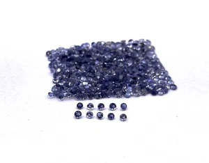 Natural Iolite Round Cut Loose Gemstone Lot 100 Pcs 1.50 MM - Picture 1 of 5