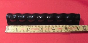 1 Pc. Daltile *Gloss Black* Ceramic Sizzle Liner Rope Pencil Tile; 6" X 1-1/4" - Picture 1 of 12